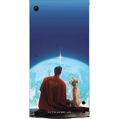 Superman 2025 Superman & Krypto watch the Earth XBox Series X Digital Edition Console Skin